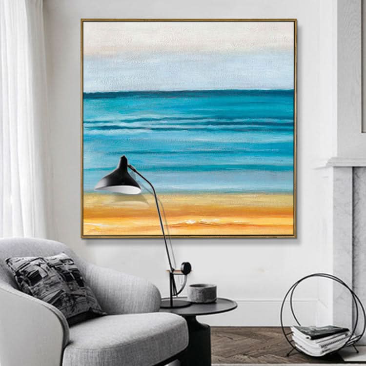 Großes abstraktes Acrylgemälde, Blattgoldgemälde, Original-Kunstgemälde | Goldküste