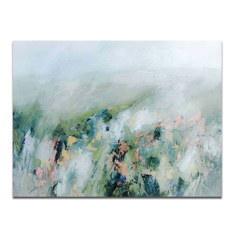 Früher Frühling - Handgemaltes Landschaftsölgemälde Abstrakte Leinwand Wandkunst