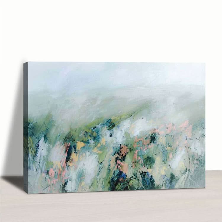 Früher Frühling - Handgemaltes Landschaftsölgemälde Abstrakte Leinwand Wandkunst