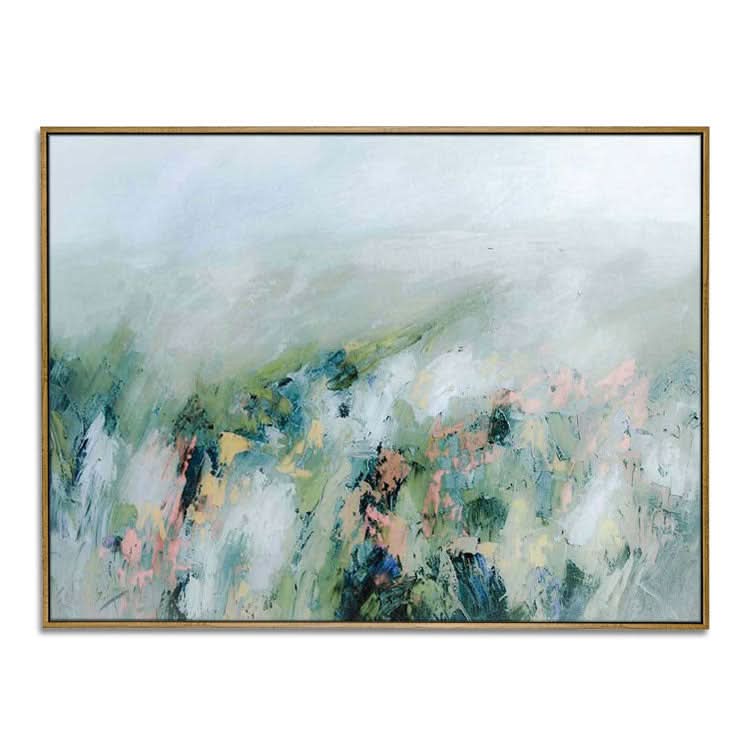 Früher Frühling - Handgemaltes Landschaftsölgemälde Abstrakte Leinwand Wandkunst