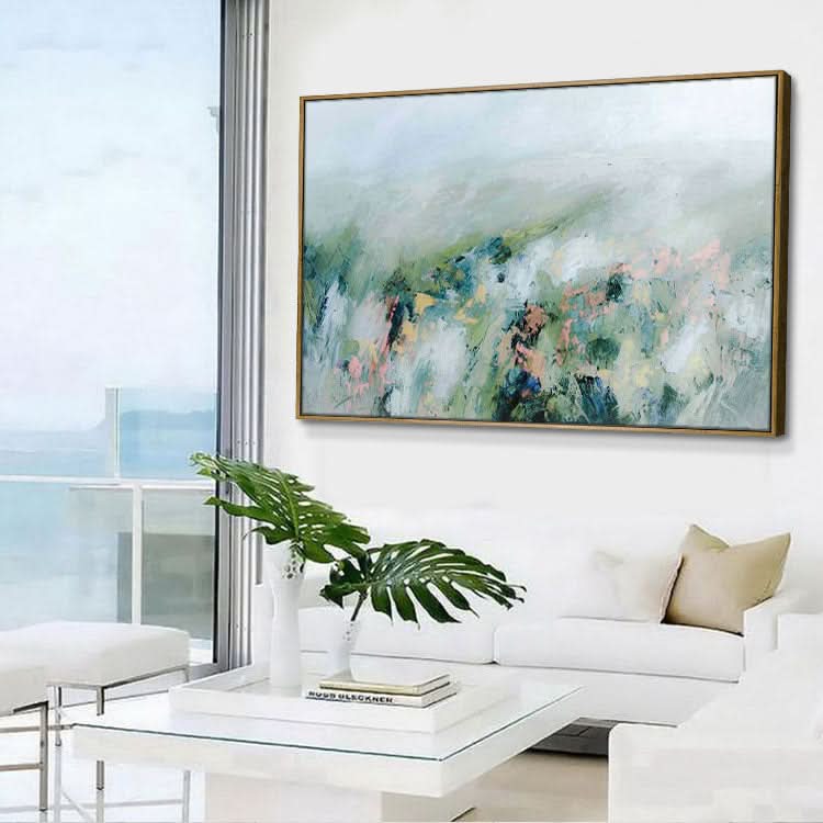 Früher Frühling - Handgemaltes Landschaftsölgemälde Abstrakte Leinwand Wandkunst