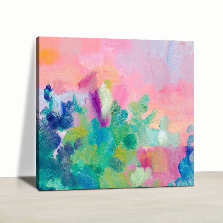 Gemälde Handgefertigtes Original-Ölgemälde Große Leinwandkunst Schlafzimmer Rotes Gemälde Blaues Gemälde Grüne Kunstleinwand | Die Wechselfälle des Lebens