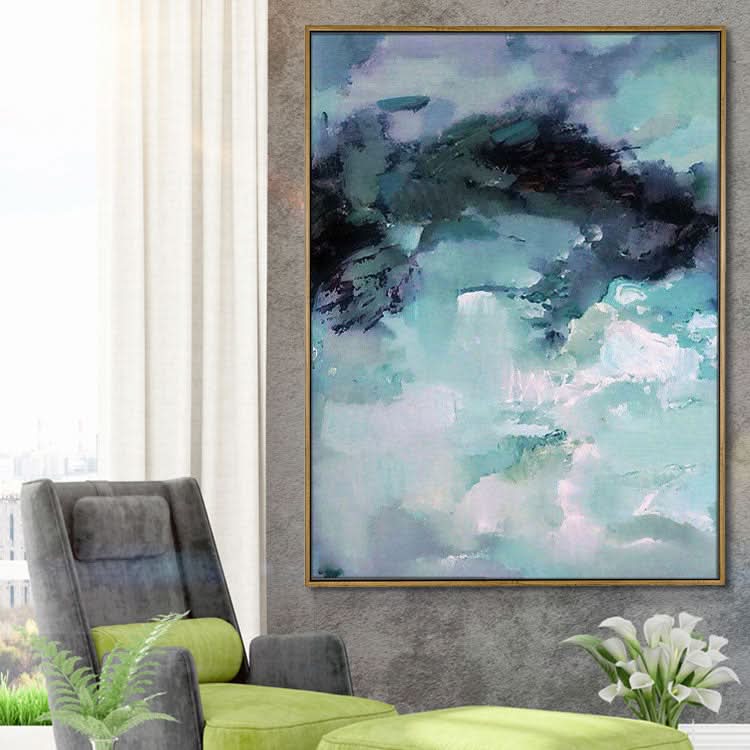 Moderne Kunst, abstrakte Malerei, Diptychon, Originalgemälde, Leinwandkunst – handgefertigtes modernes Original-Ölgemälde, abstrakter Wandkunstdruck, Leinwanddruck