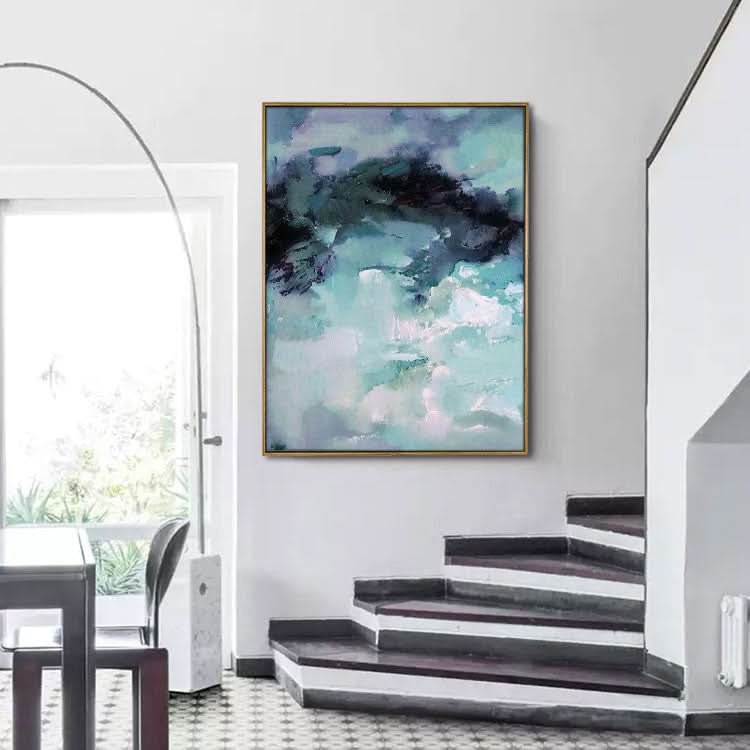 Moderne Kunst, abstrakte Malerei, Diptychon, Originalgemälde, Leinwandkunst – handgefertigtes modernes Original-Ölgemälde, abstrakter Wandkunstdruck, Leinwanddruck