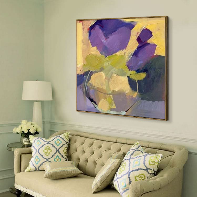 Großes Gemälde Leinwand Ölgemälde Originalgemälde Handgefertigtes Gemälde Modernes Farbgemälde | Vase mit Blumen