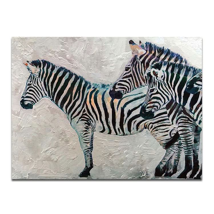 Zebra - handgefertigtes Zebra-Ölgemälde auf Leinwand, Tier-Wandkunst