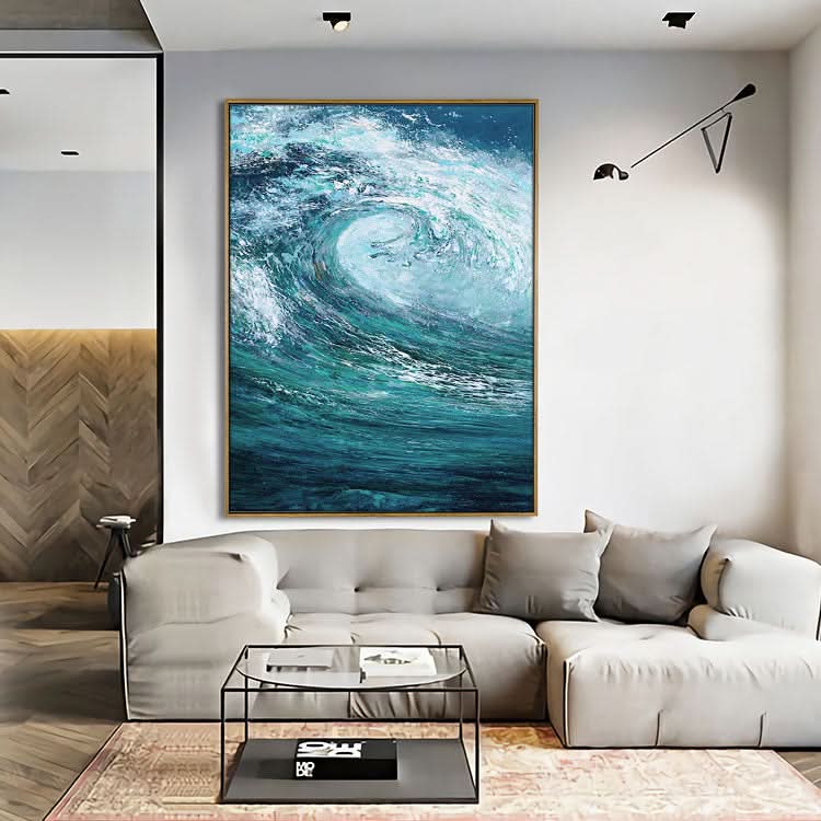 The Waves Of The Sea - Handmade Sea Wall Art Waves Canvas Oil Painting