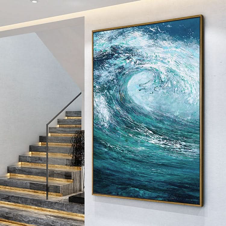 The Waves Of The Sea - Handmade Sea Wall Art Waves Canvas Oil Painting