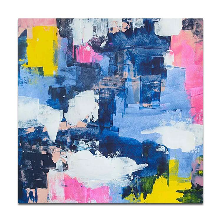 Large Oil Painting Canvas Handmade Oil Painting Oil Painting Original Office Decor Purple Blue Painting | The Devil's Castle
