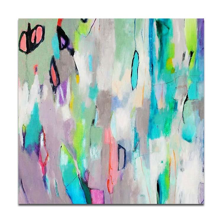 Buntes abstraktes Gemälde Beige Gemälde Weißes Gemälde Originalgemälde Abstraktes Acryl | Belebte Straßen