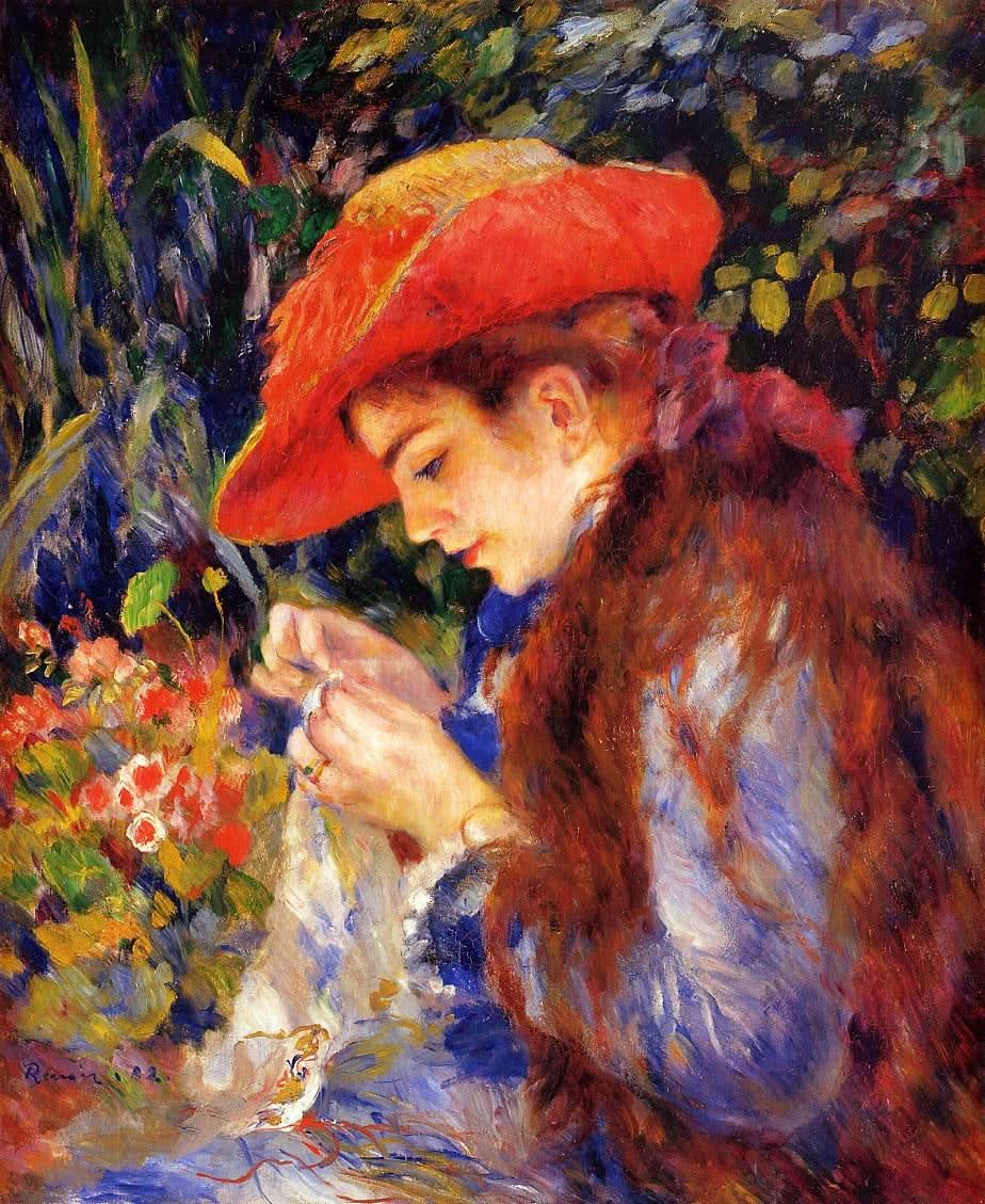 Mademoiselle Marie Therese Durand Ruel Sewing