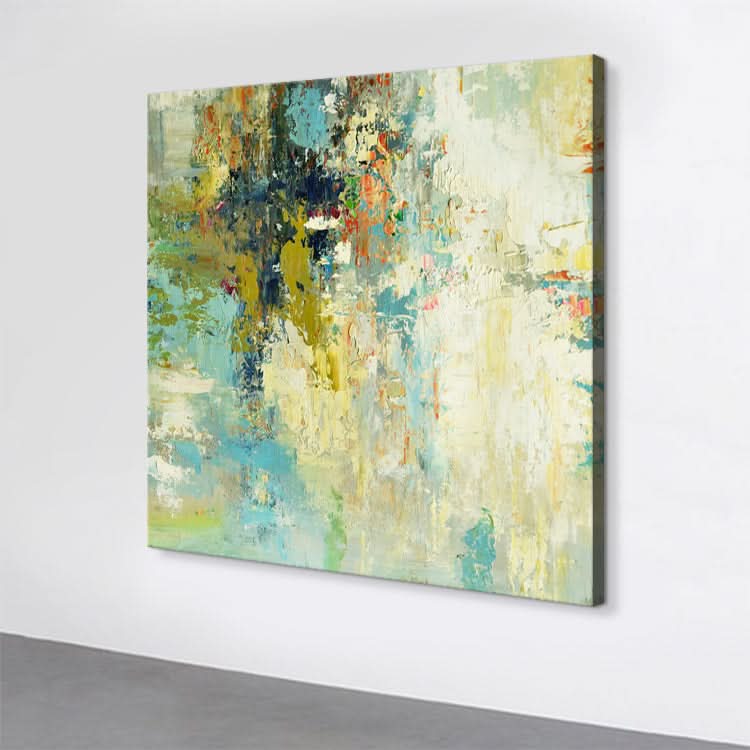 Large Acrylic Abstract Painting Green Painting Leaf Painting Original Art Painting | Go on a long journey