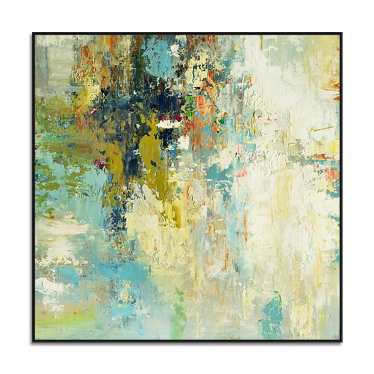 Large Acrylic Abstract Painting Green Painting Leaf Painting Original Art Painting | Go on a long journey