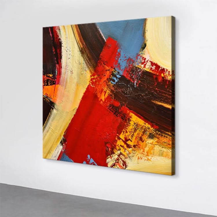 Hand Painting Oil Canvas Original Oil Painting Modern Paintings Large Red Painting Original Artwork Yellow Painting Modern Painting | The road of life