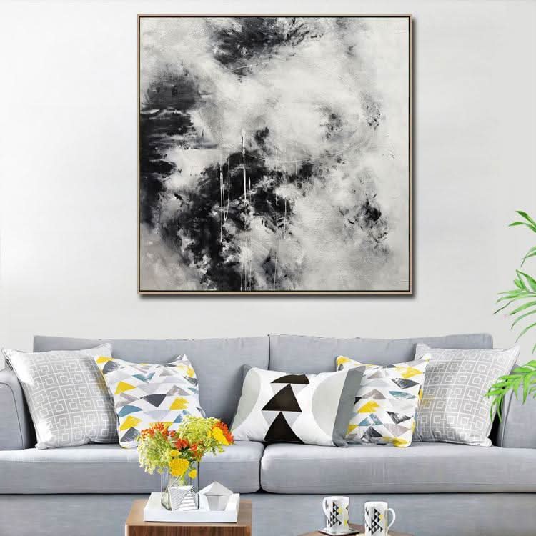 Modernes Acrylgemälde Original Kunst Gemälde Leinwand Wandkunst Handgemachte Kunst | Wie ein aufsteigender Wind und dahinjagende Wolken