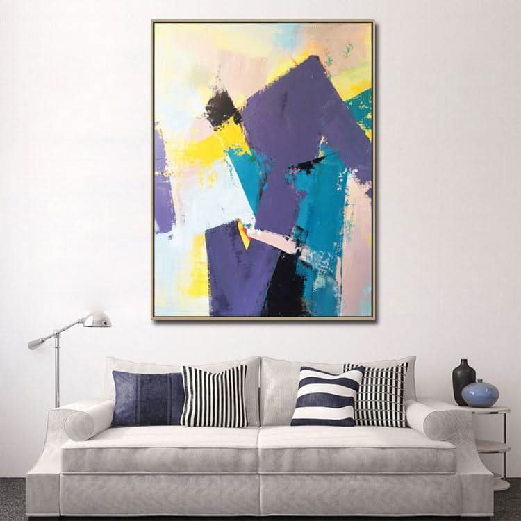 Ein Maler malt - Handgemaltes Acrylgemälde Moderne abstrakte Leinwandkunst