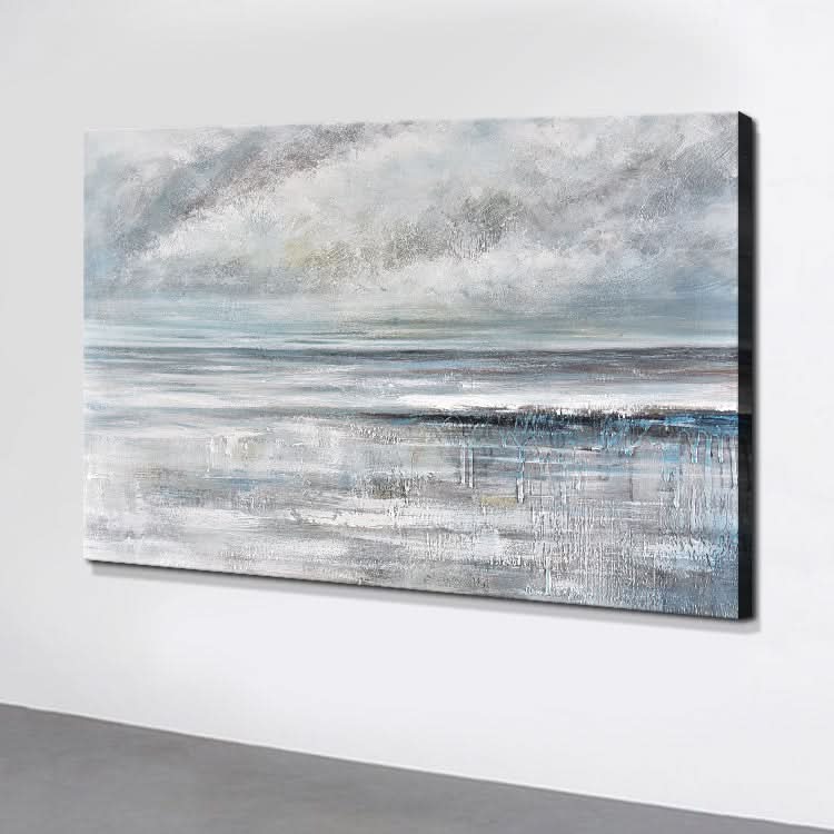Zeit- und Raumverwirrung - Handgemachtes modernes Wandkunst-Acrylgemälde auf Leinwanddruck