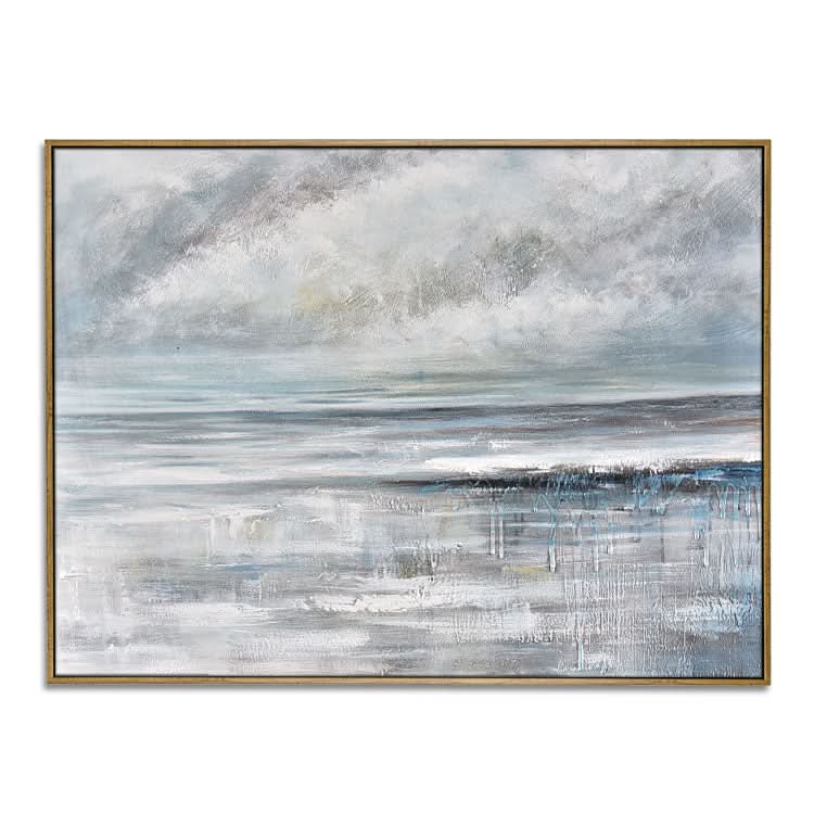 Zeit- und Raumverwirrung - Handgemachtes modernes Wandkunst-Acrylgemälde auf Leinwanddruck