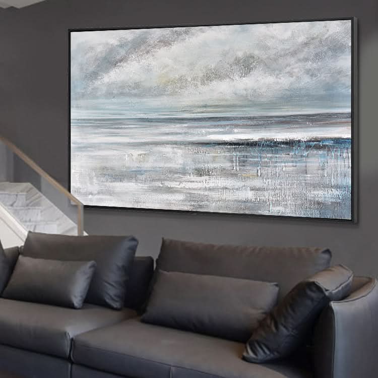 Zeit- und Raumverwirrung - Handgemachtes modernes Wandkunst-Acrylgemälde auf Leinwanddruck