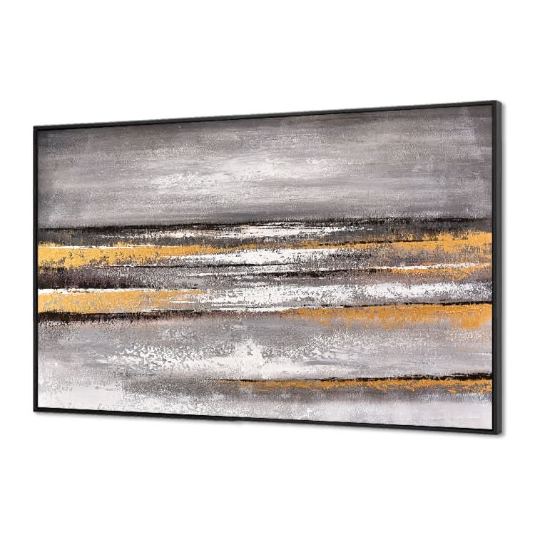 Wellen des Meeres - Handdruck Strand Strandölgemälde auf Leinwand Landschaft Wandkunst