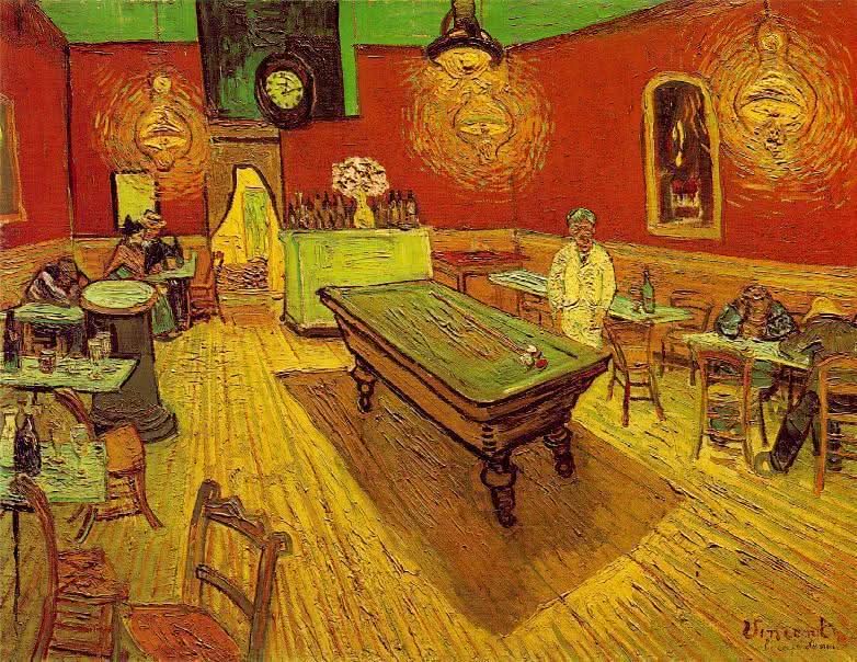 Das Nachtcafé auf dem Place Lamartine in Arles