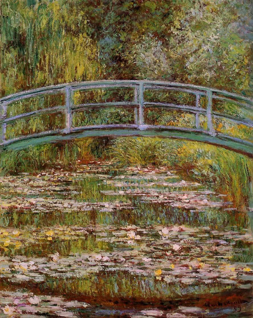 Der Seerosenteich, auch bekannt als Japanische Brücke