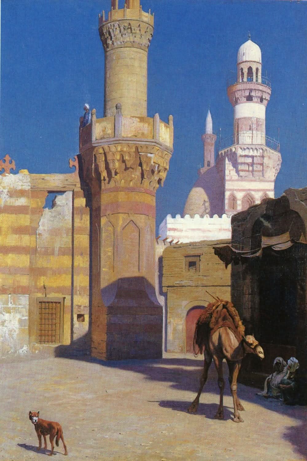 Eine Reise Chaud Au Caire Devant La Mosquee