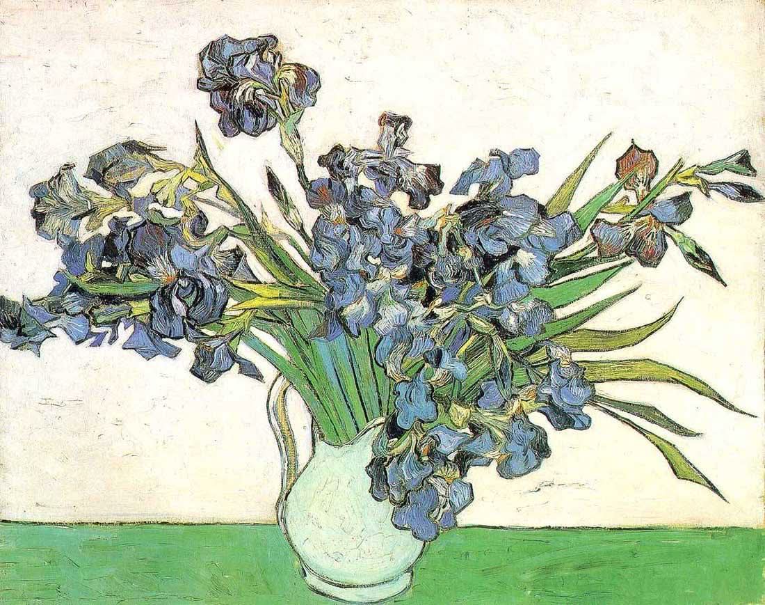 Vase mit Schwertlilien