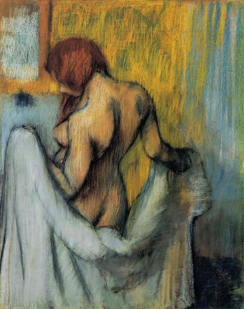 Frau mit Handtuch