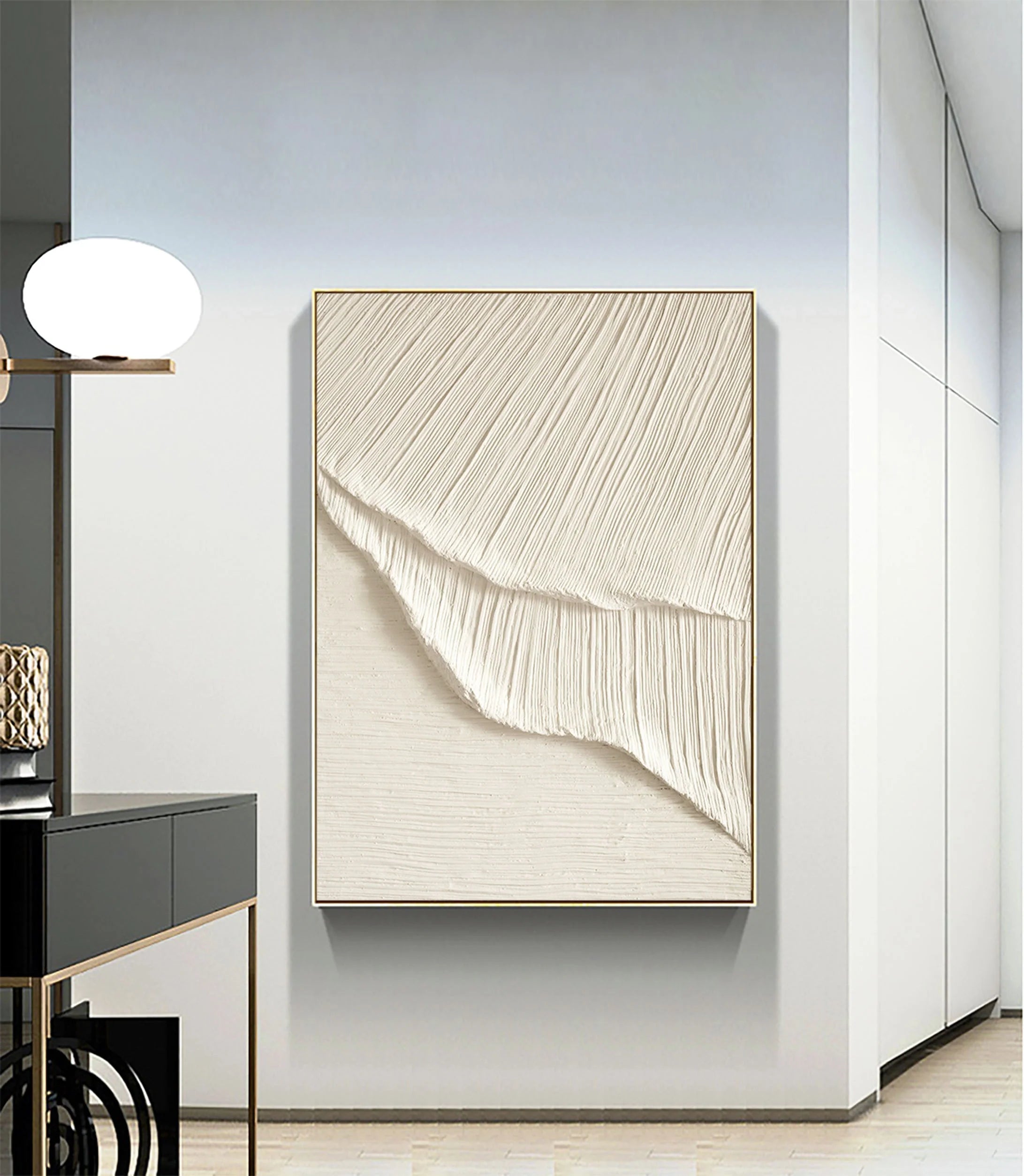 Minimalist Textured Plaster Art Painting Wall Artwork Original by Artist