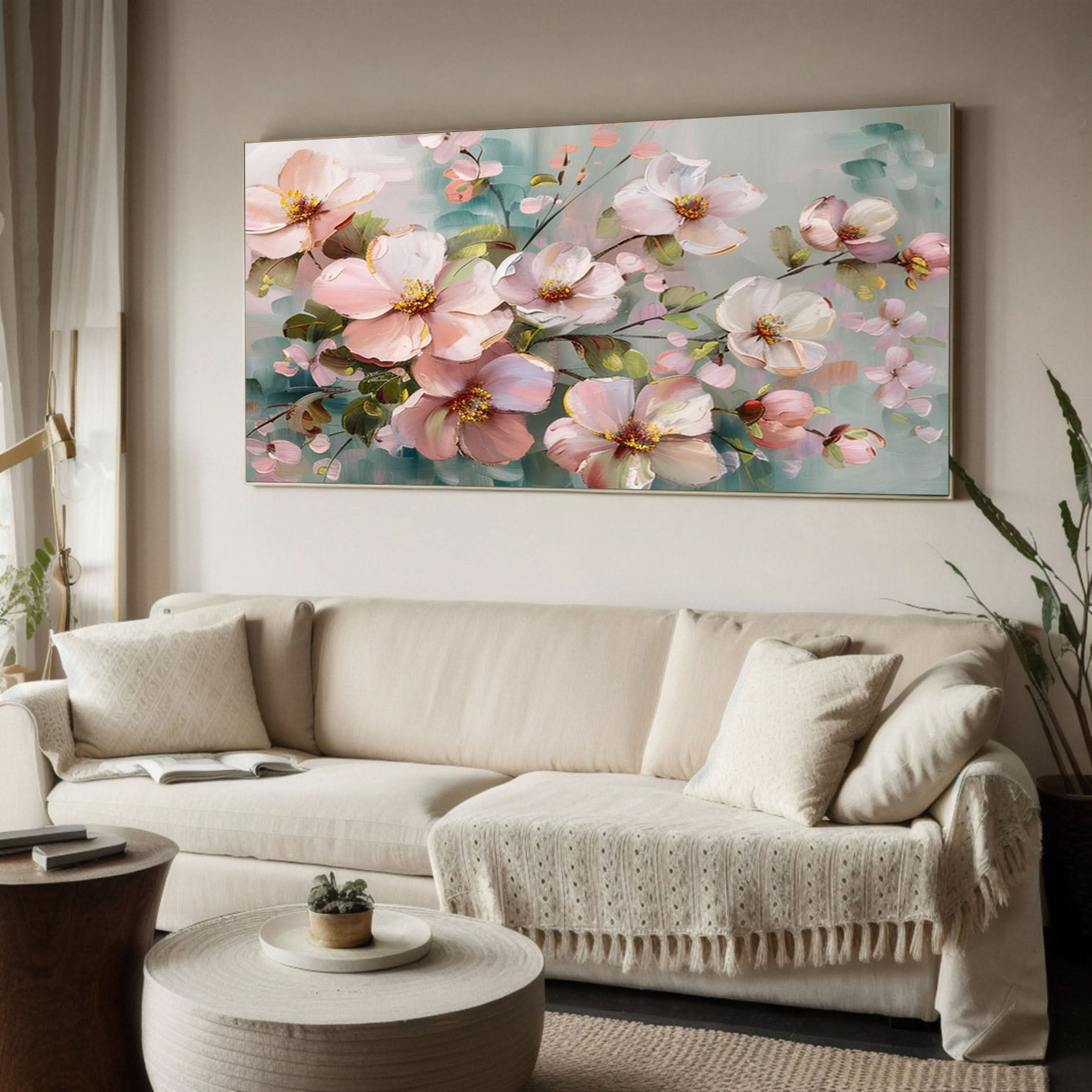 Vibrant Garden Floral Wall Art - Modern Abstract Flowers #FT 022