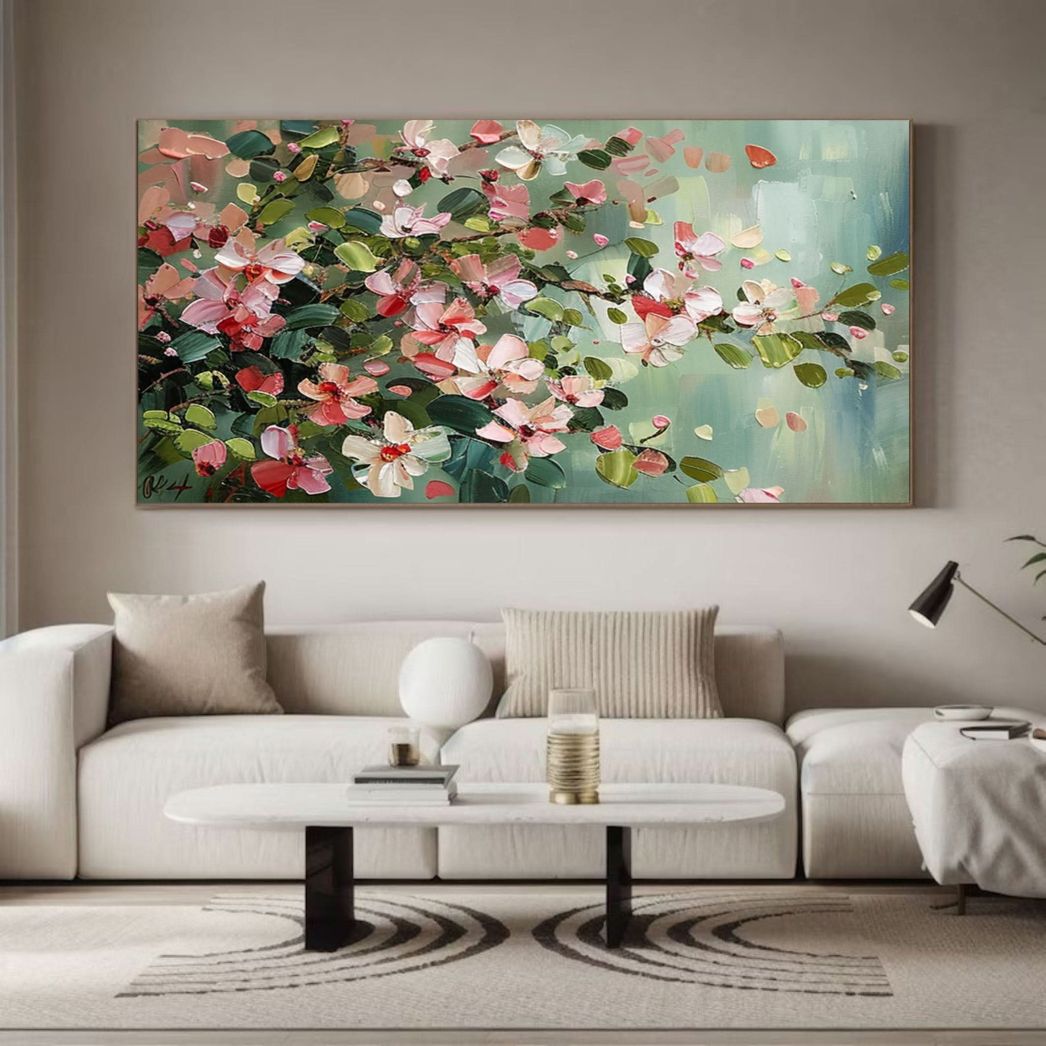 Vibrant Garden Floral Wall Art - Modern Abstract Flowers #FT 021