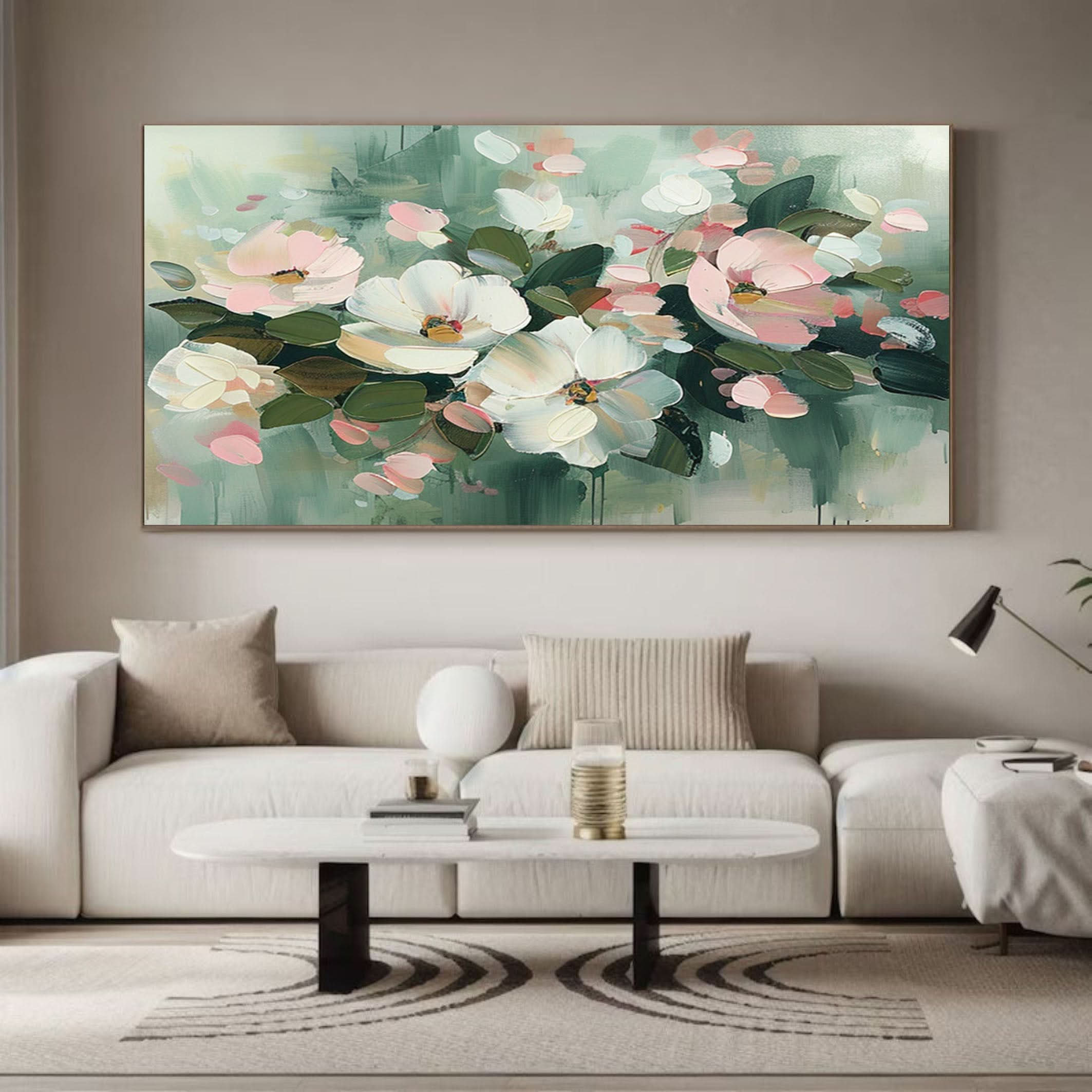 Botanical Beauty Canvas Print Colorful Abstract Floral Art #FT 019