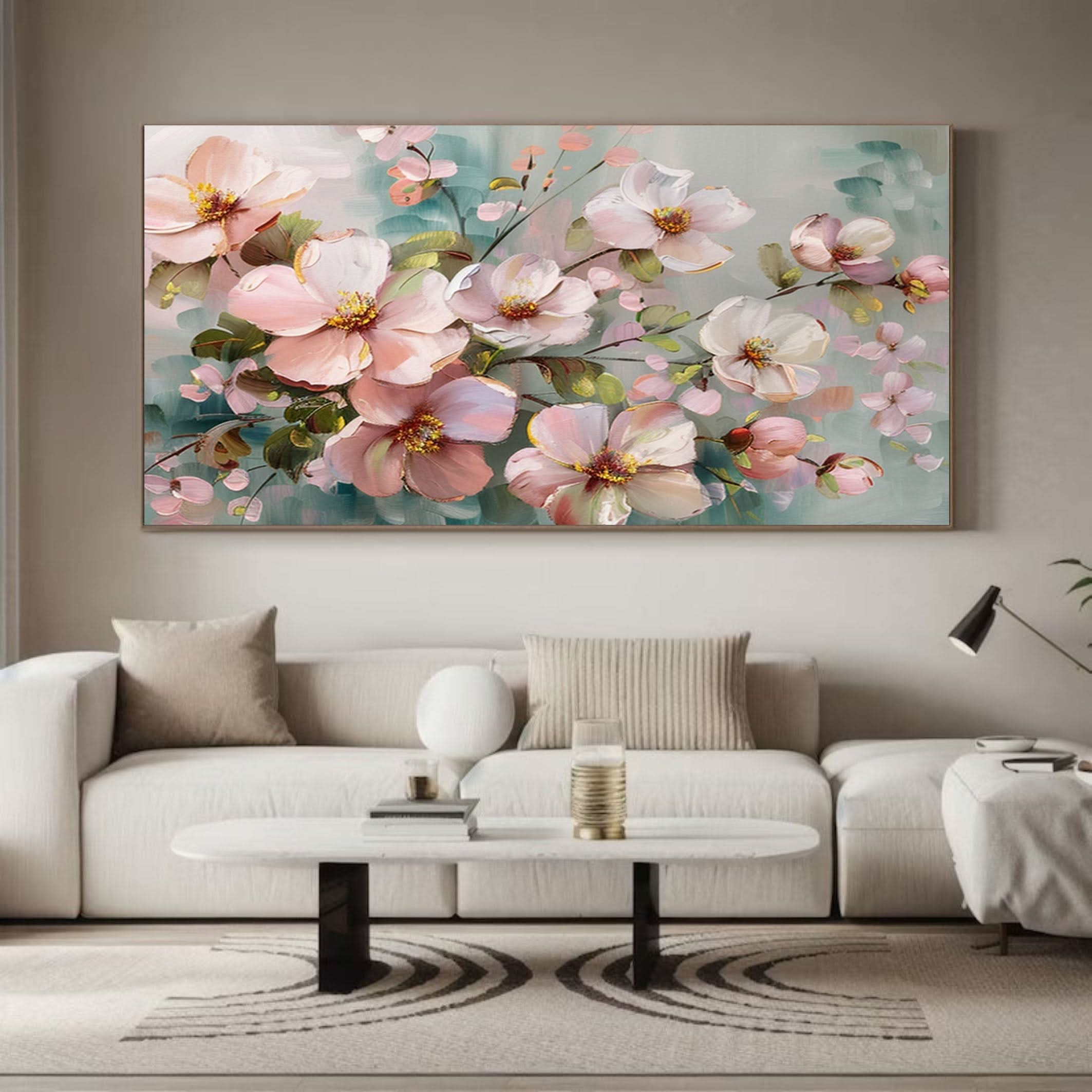 Vibrant Garden Floral Wall Art - Modern Abstract Flowers #FT 022