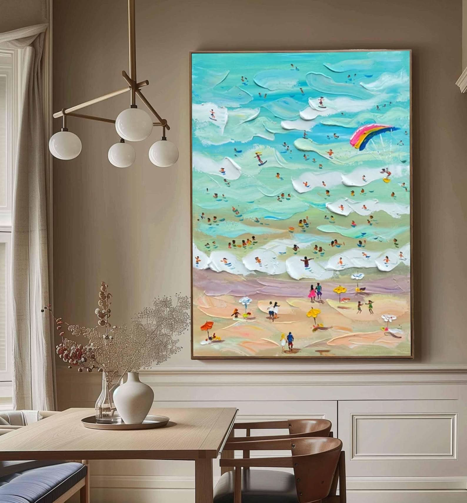 Summer Beach Day Painting Bright and Playful Wall Decor #OS 013