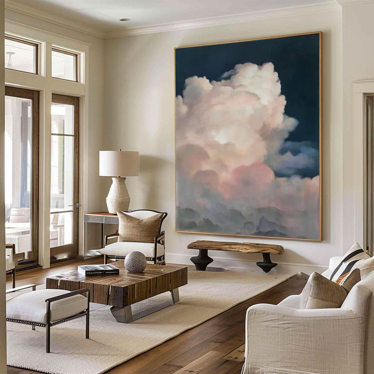 Dreamy Cloudscape Art Print Large Tranquil Sky Wall Art #OS 002