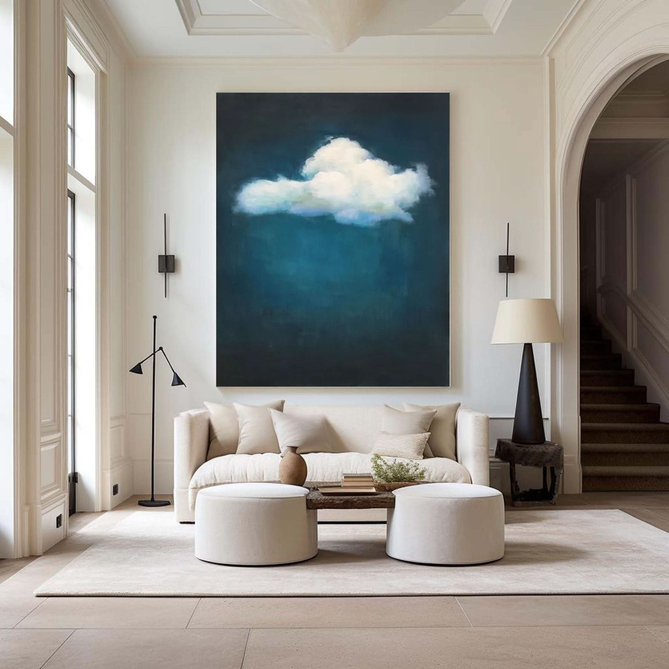 Tranquil Cloud Wall Art Modern Abstract Home Decor #OS 008