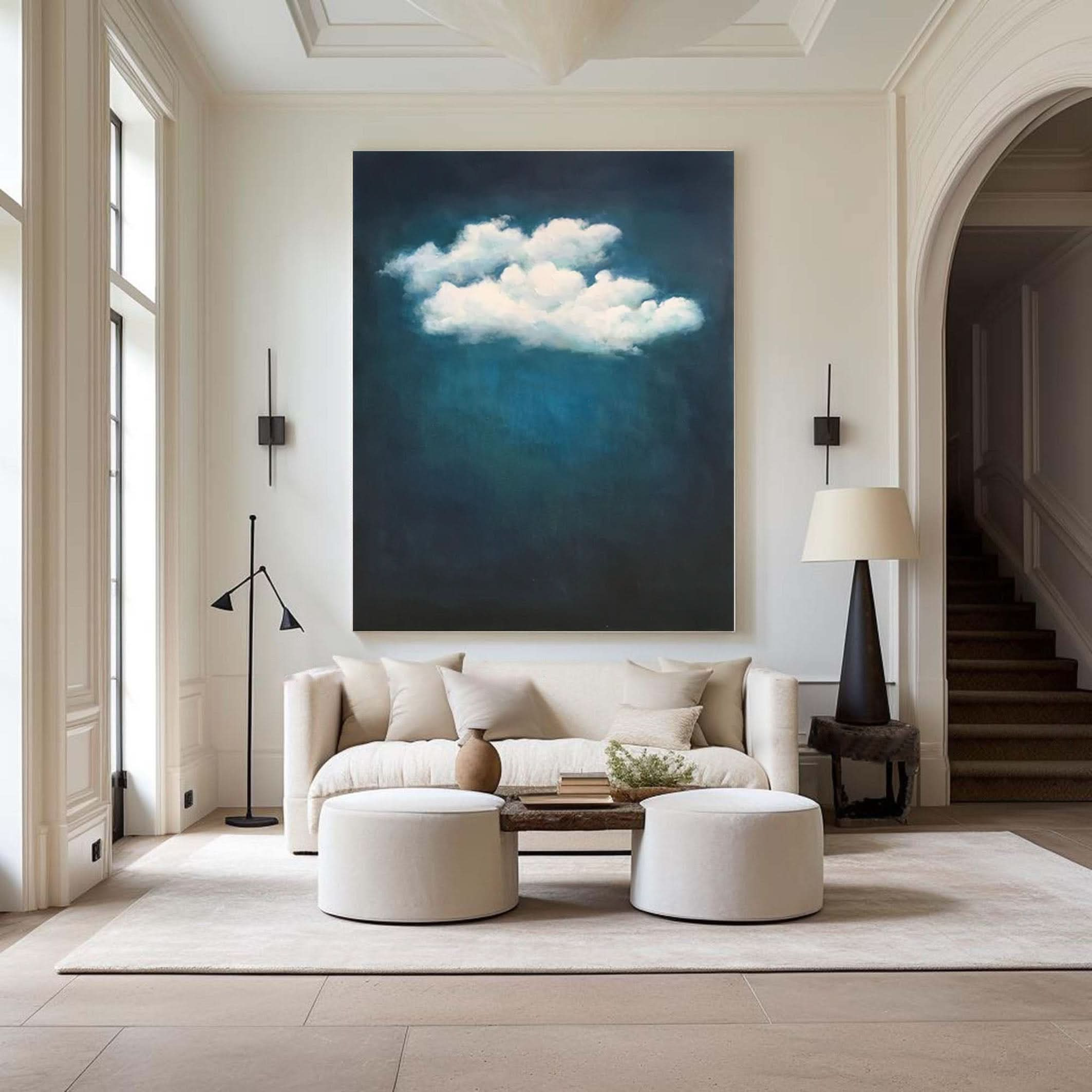 Tranquil Cloud Wall Art Modern Abstract Home Decor #OS 006