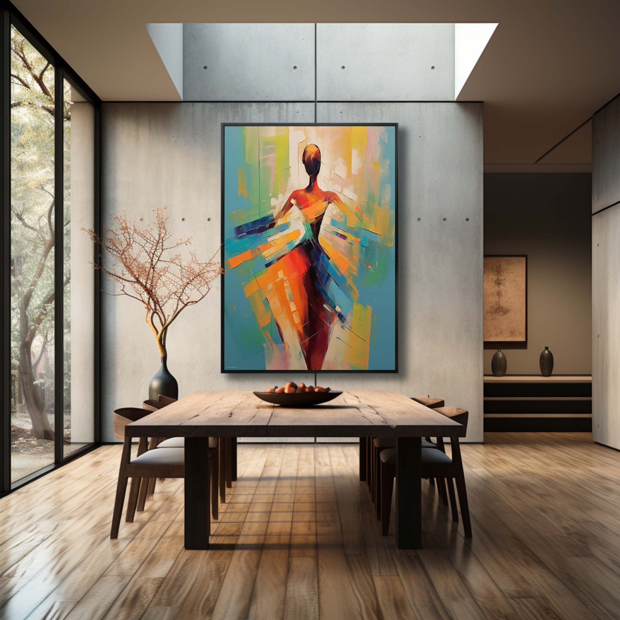 Dancing Girl Abstract Canvas Art Abstract Dancing Lady Canvas Wall Art Decor Palette Oil Painting