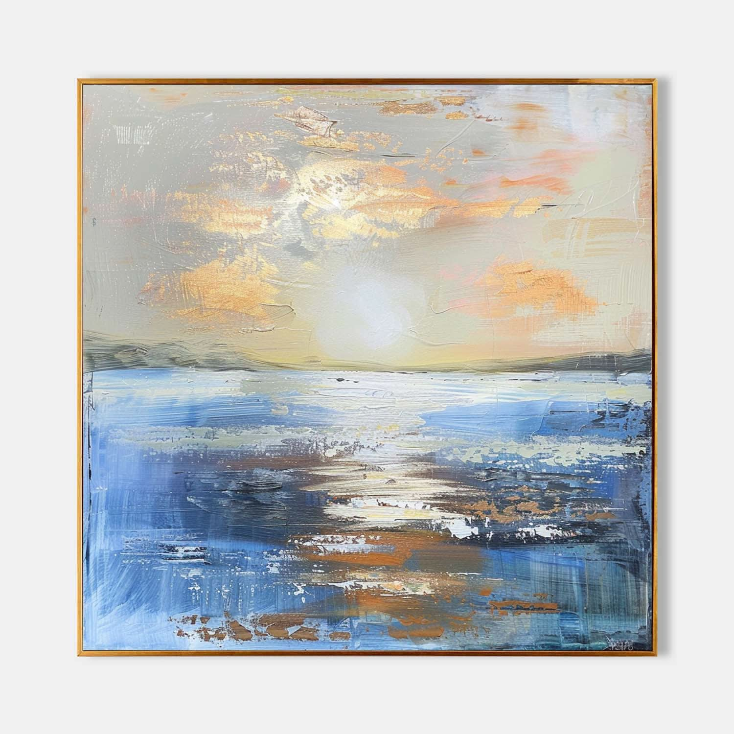 Abstract Color Landscape Texture Painting Abstract Color Landscape Canvas Texture Wall Art Decor