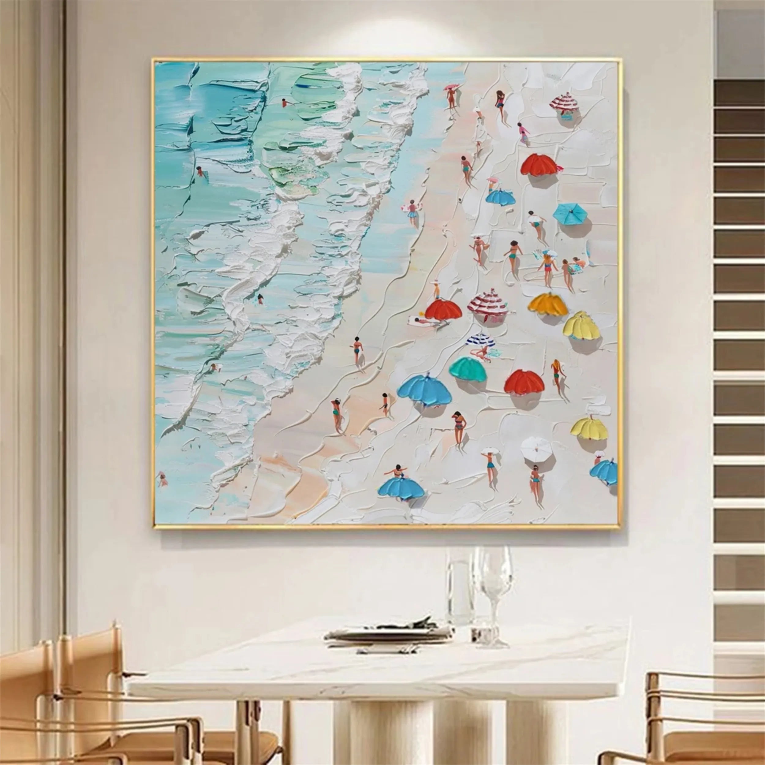 Seascape and Snowy Peak Painting #SP021