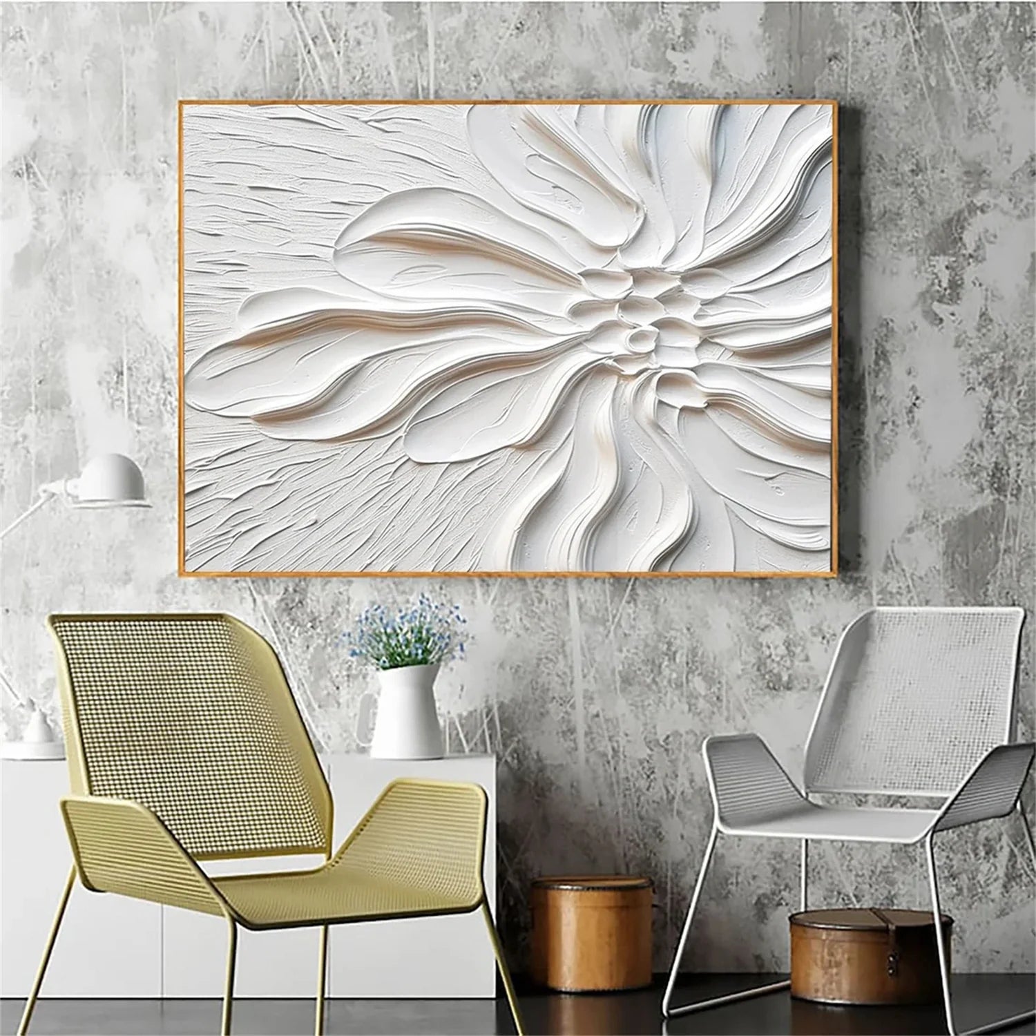 Flower & Tree Abstract Textured Wall Art #ML057