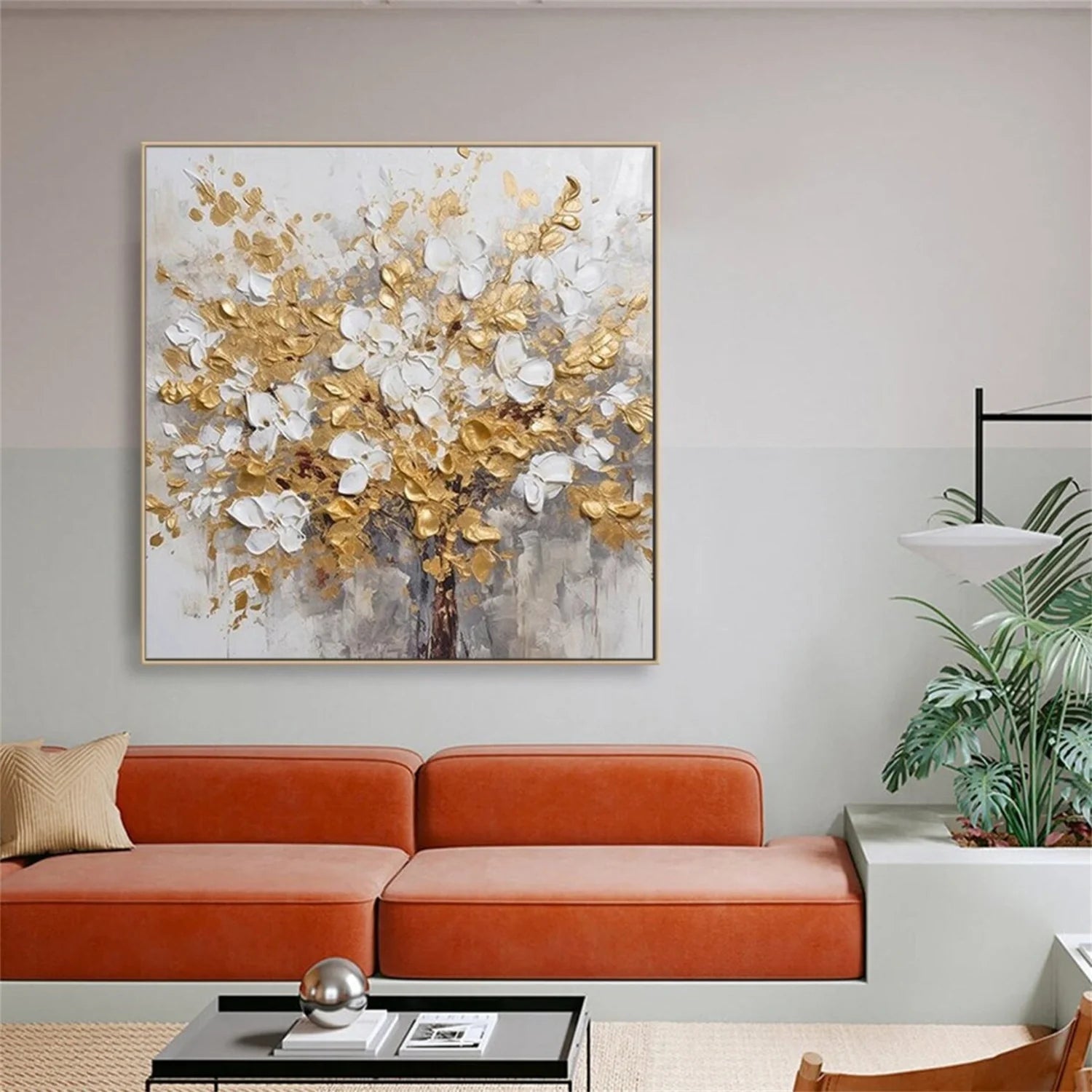 Colorful Flower & Tree Abstract  Wall Art#ML046