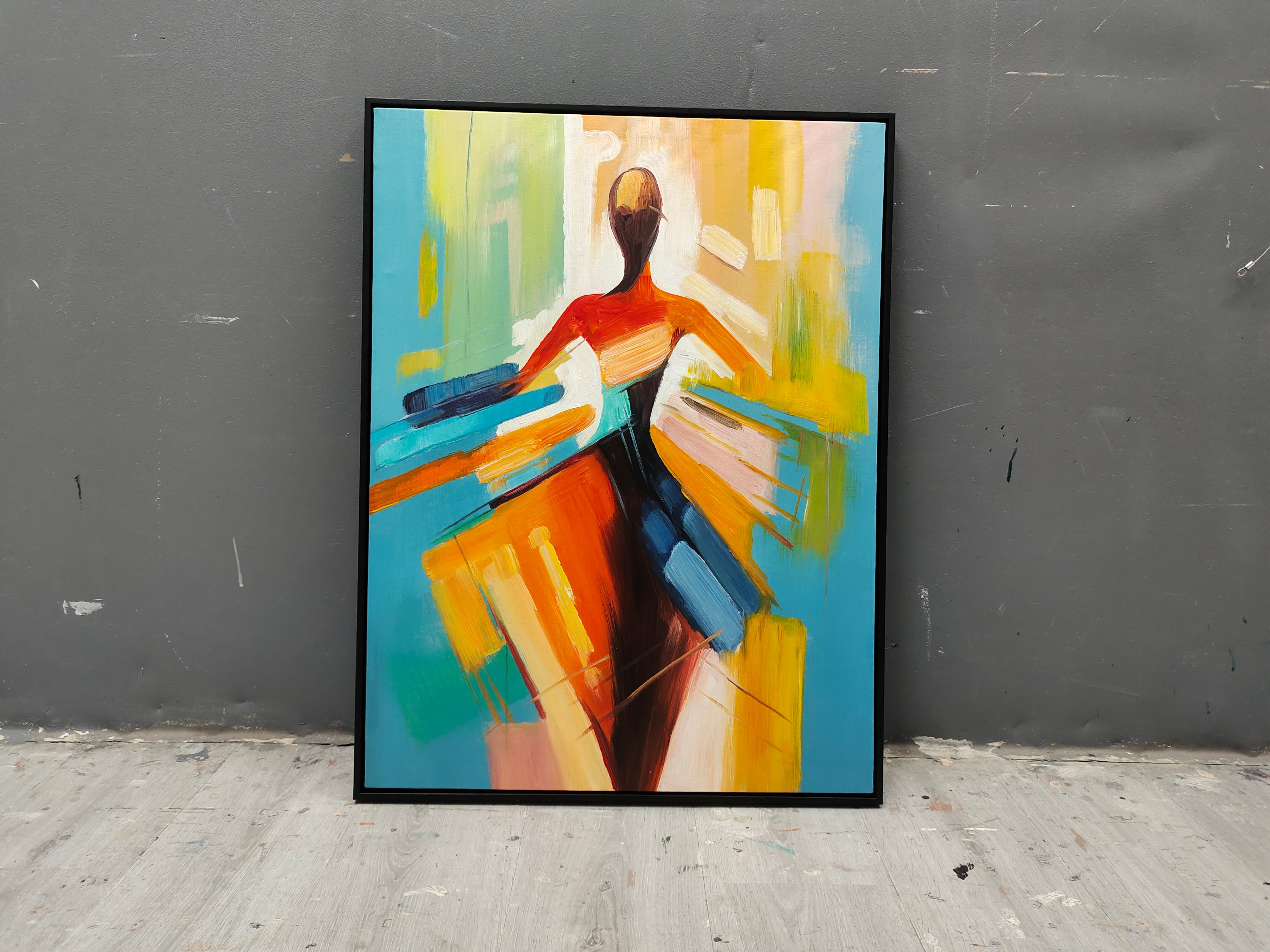 Dancing Girl Abstract Canvas Art Abstract Dancing Lady Canvas Wall Art Decor Palette Oil Painting