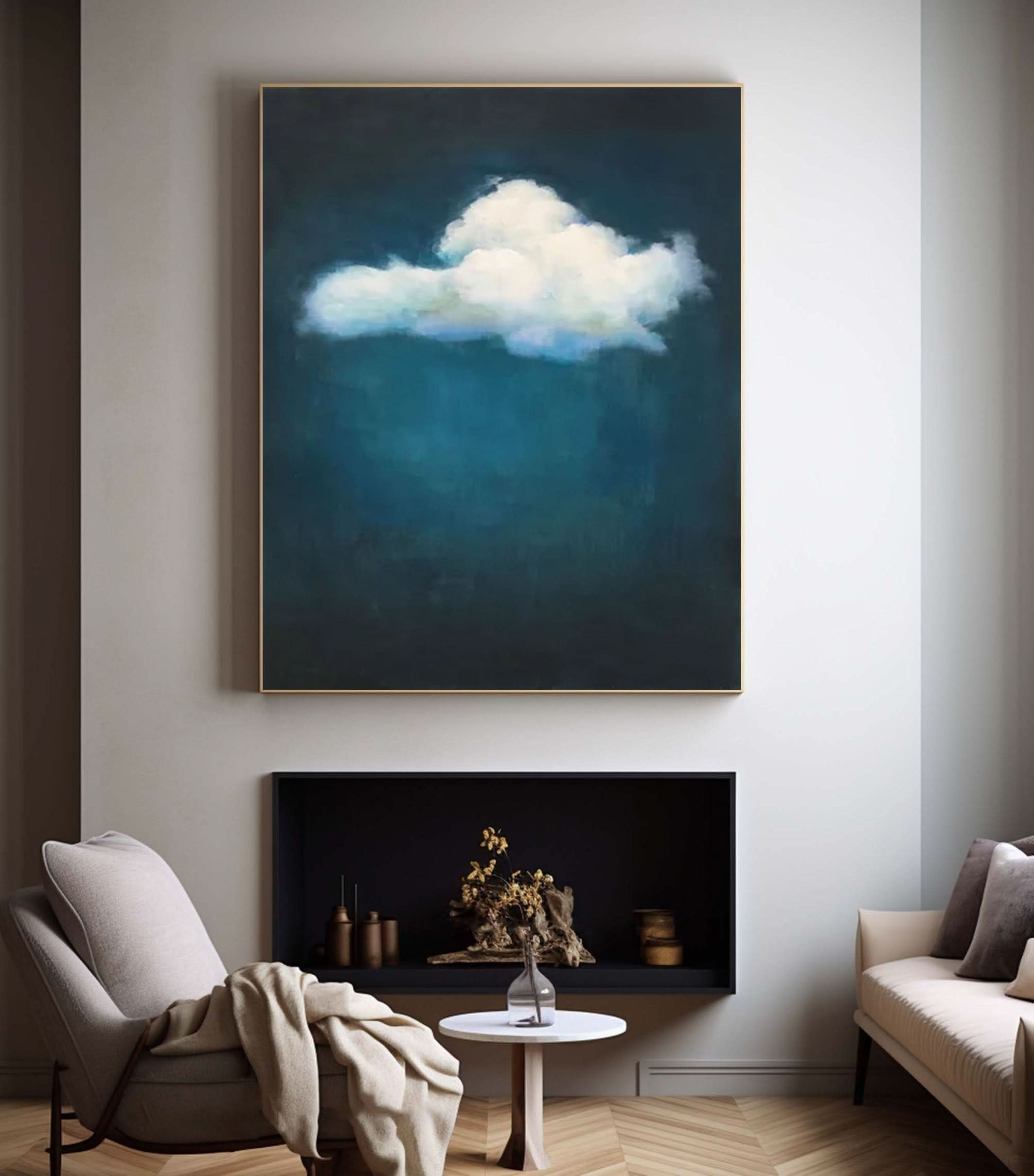 Tranquil Cloud Wall Art Modern Abstract Home Decor #OS 008