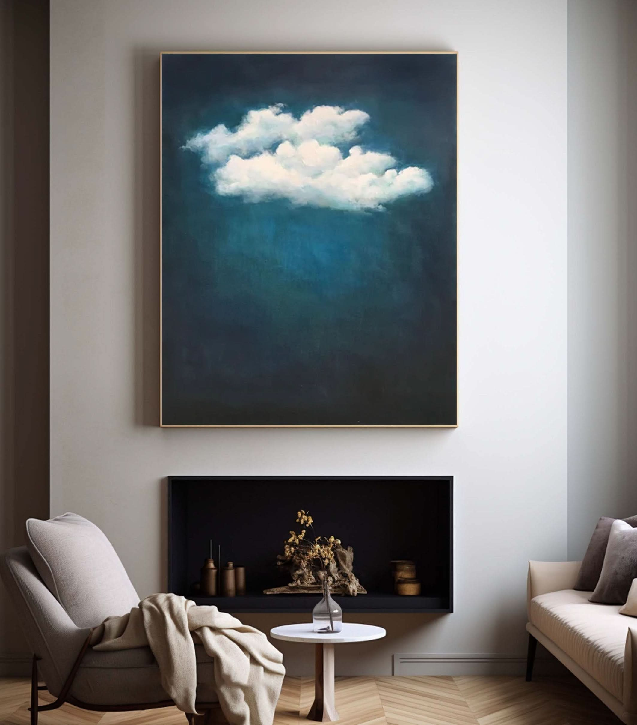 Tranquil Cloud Wall Art Modern Abstract Home Decor #OS 006