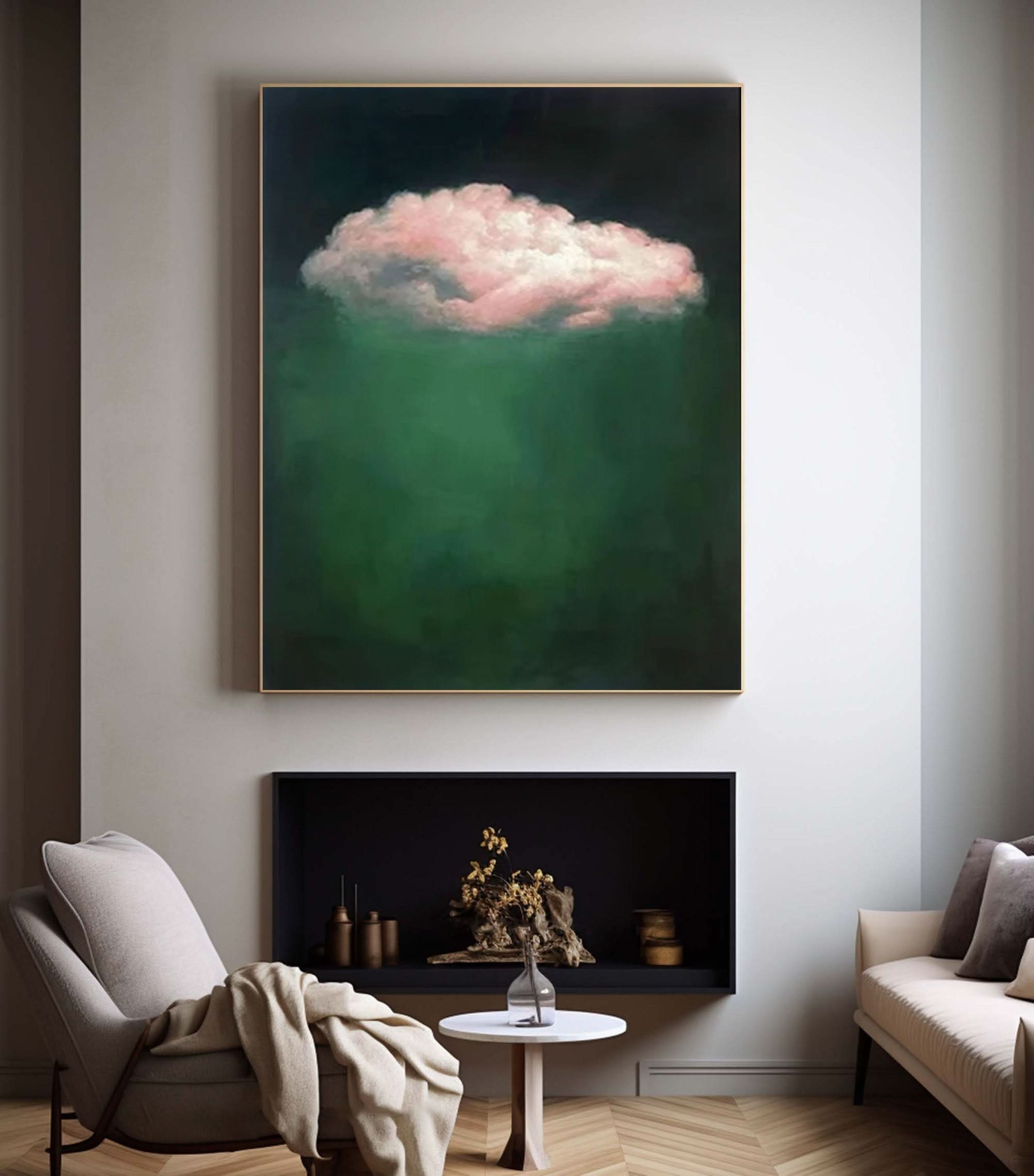 Tranquil Cloud Wall Art Modern Abstract Home Decor #OS 005