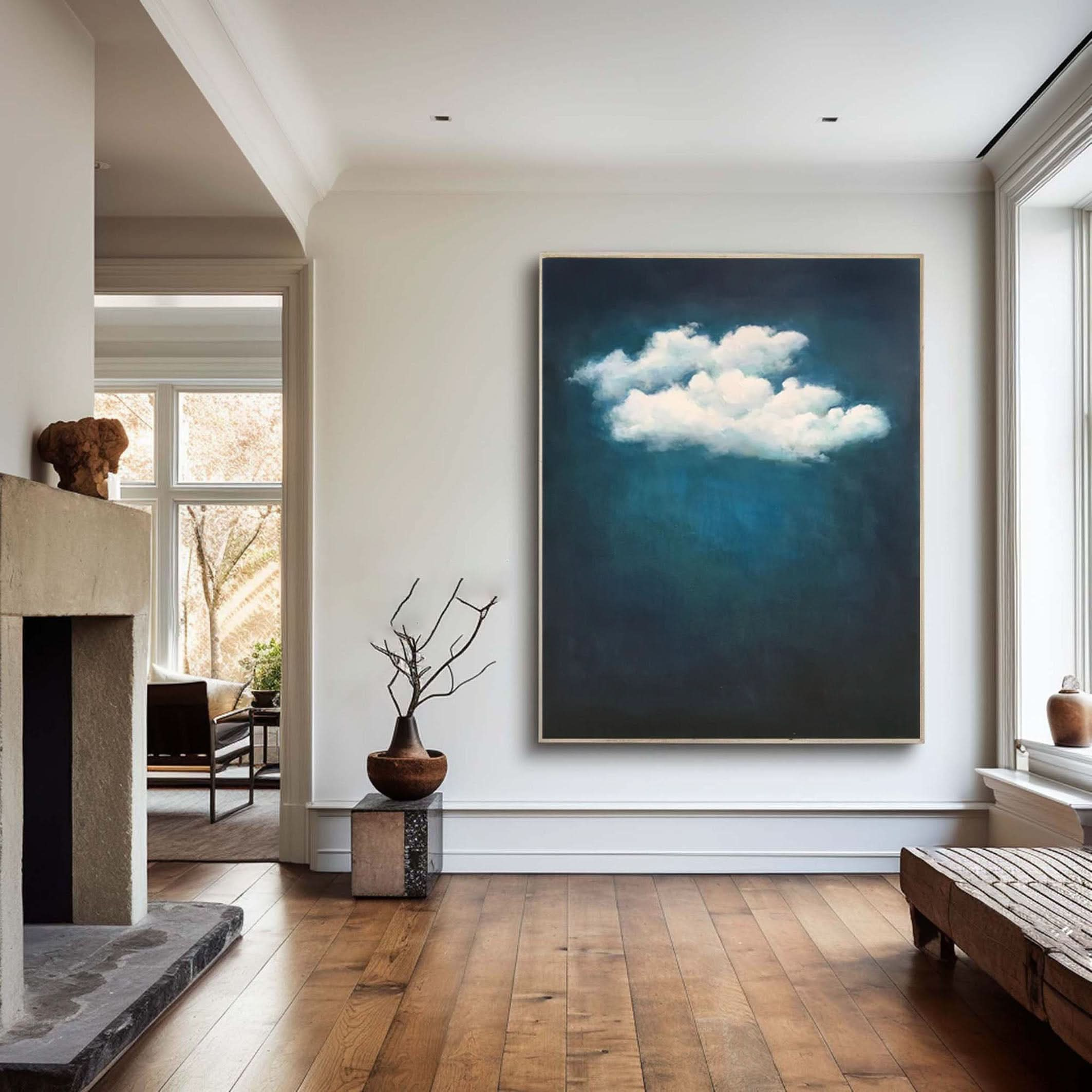 Tranquil Cloud Wall Art Modern Abstract Home Decor #OS 006