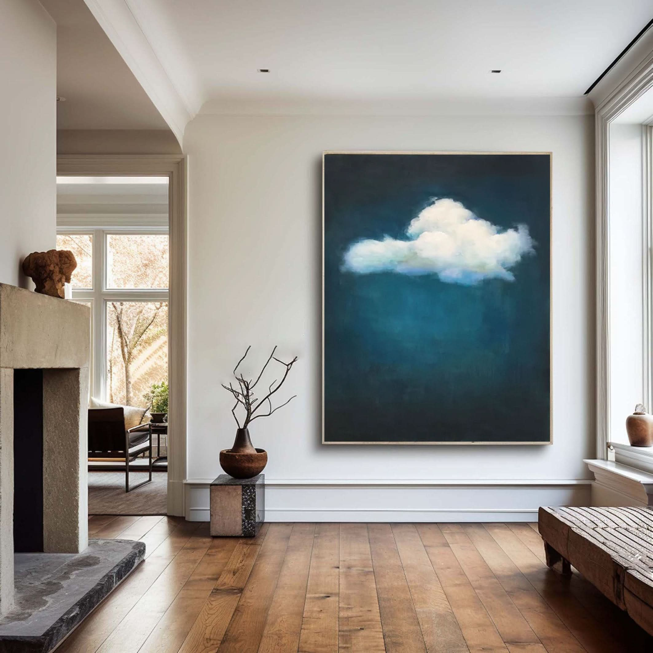 Tranquil Cloud Wall Art Modern Abstract Home Decor #OS 008