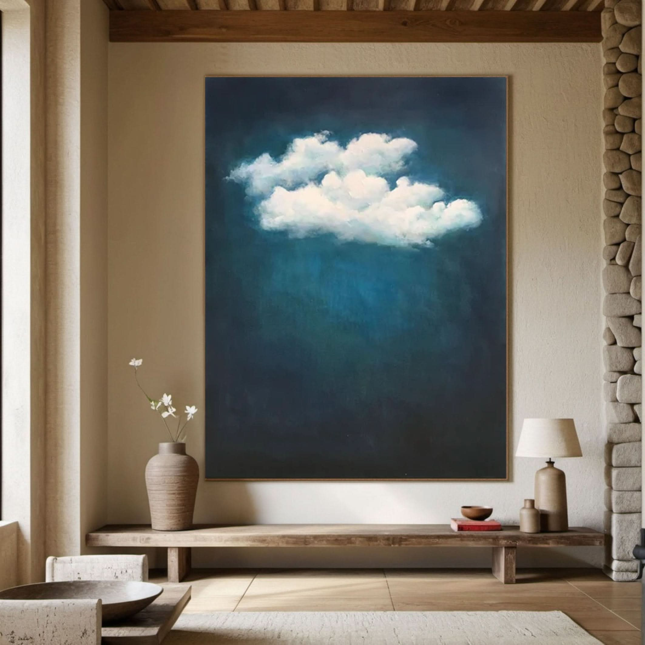 Tranquil Cloud Wall Art Modern Abstract Home Decor #OS 006